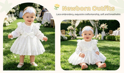 Baby Girls Outfit Set - Floral Lace Style 58821
