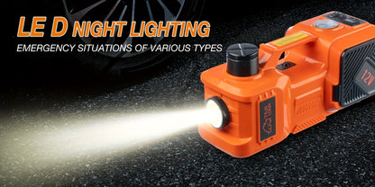 5 Ton Electric Hydraulic Car Jack with Built-in Air Pump – Portable Car Lift for SUV MPV Truck, Tire Replacement & Emergency Roadside Use, Optional Electric Impact Wrench
