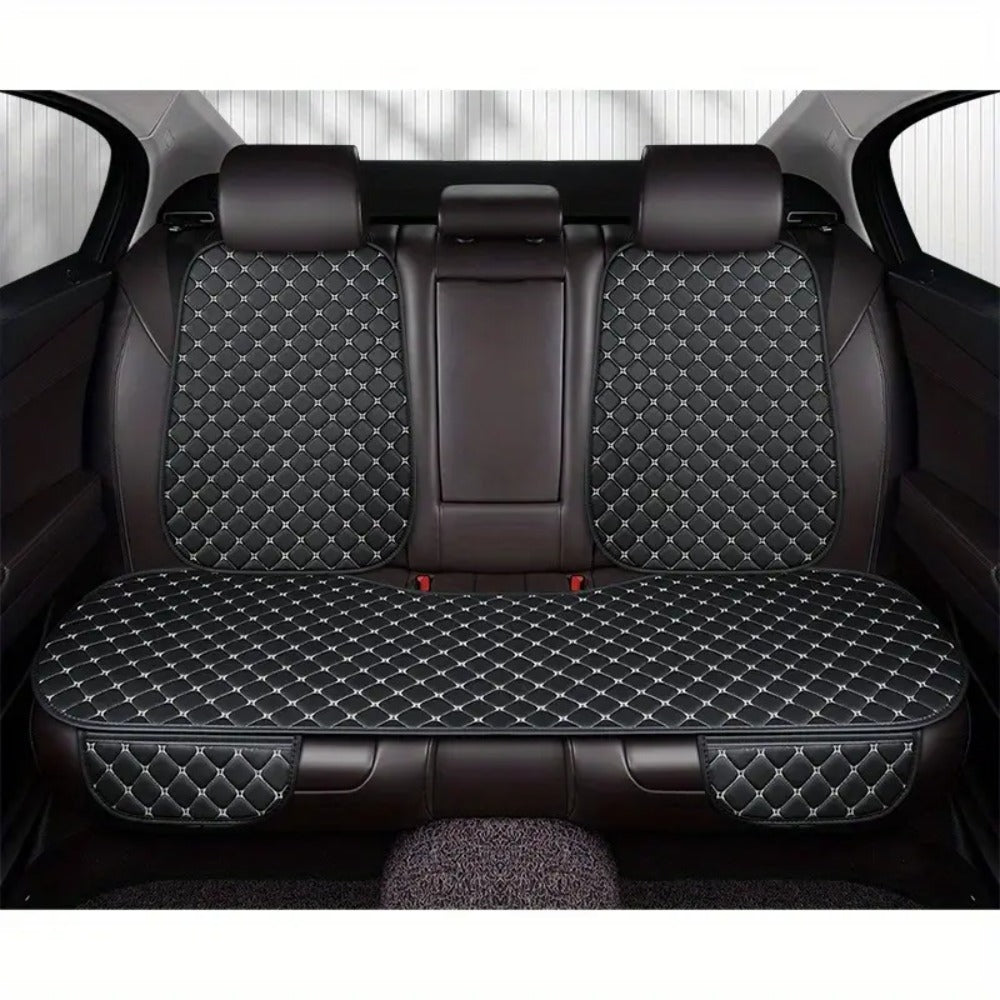 Car Back Seat Protector Waterproof, Universal Fit Anti-Stain Splash Guard Seat Cover for Car Interior, Durable Easy-Clean Rear Seat Cushion Liner in Black & Red