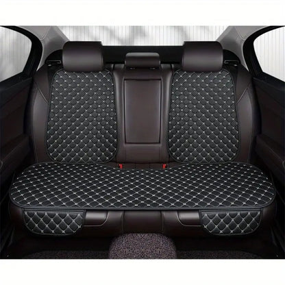 Car Back Seat Protector Waterproof, Universal Fit Anti-Stain Splash Guard Seat Cover for Car Interior, Durable Easy-Clean Rear Seat Cushion Liner in Black & Red
