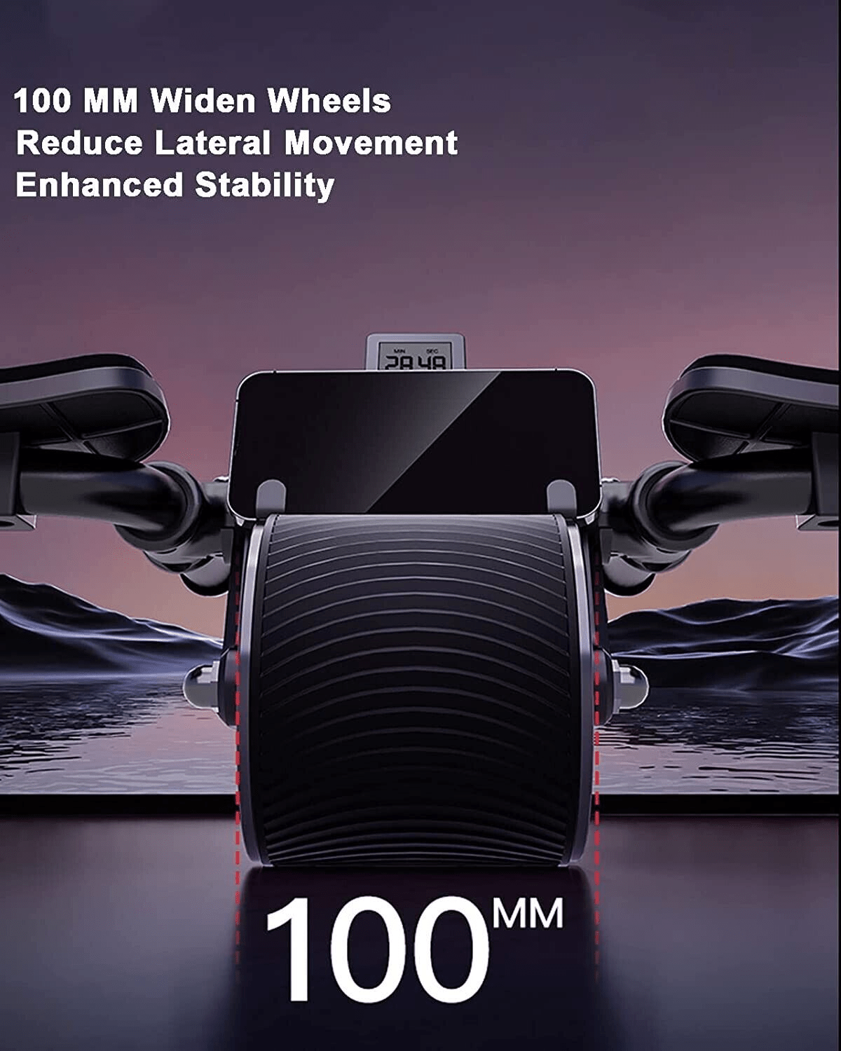 Ab Wheel Roller for Core Strength Training, Non-Slip Abdominal Exercise Wheel with Knee Pad for Home Gym, Effective Ab Roller for Men & Women to Build Six-Pack Abs & Strengthen Core Muscles