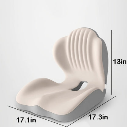 Hip & Lumbar Support Seat Cushion Ergonomic Memory Foam – Breathable High-Density Back Support Pillow for Office Chair, Car Seat & Long Sitting, Daily Use or Gift