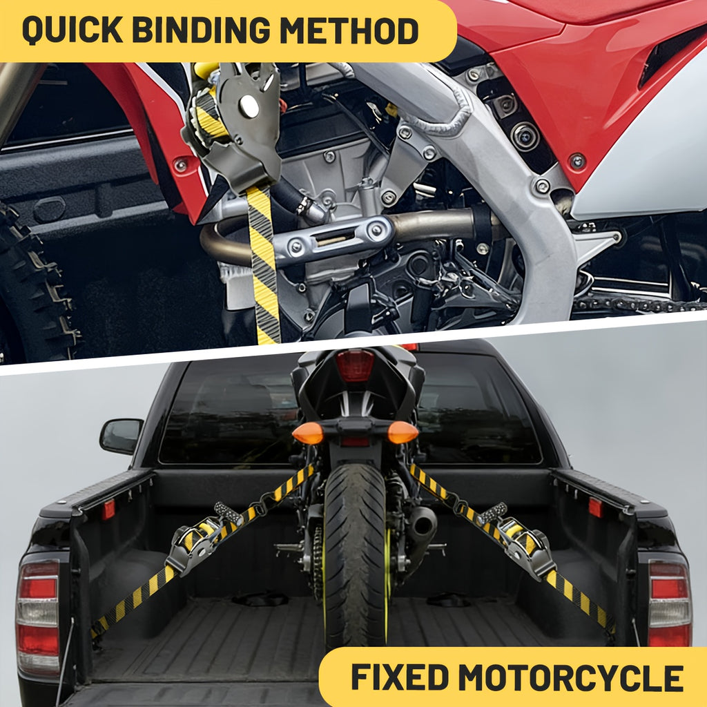 1pc/ 3pcs Auto-Retracting Ratchet Tie-Down Straps- 1499.14LB Heavy-Duty Retractable Cargo Straps with Self-Locking Function (1 Inch X 10.8 Feet)- Ideal for Transporting Trucks, Trailers, RVs, Boats, And Motorcycles