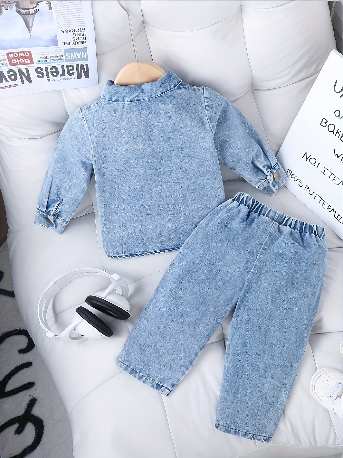 Baby Girls' Denim Jacket & Pants Set - 2-Piece