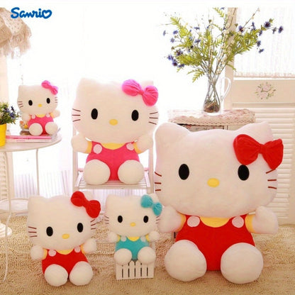 Cat Plush Doll Kawaii Kitty Pink & Blue – Sanrio Inspired Soft Stuffed Animal for Room Decoration, Party Favor, Birthday Festival Christmas Holiday Gift for Girls Kids Teens Anime Fans