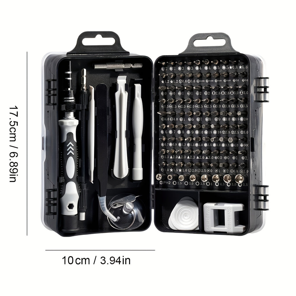 [Upgrade Screwdriver Set] 115-in-1 Upgrade Screwdriver Set| Strong Magnetic High Hardness Multifunctional Disassembly Complete Set of Tools with Special-shaped Bits
