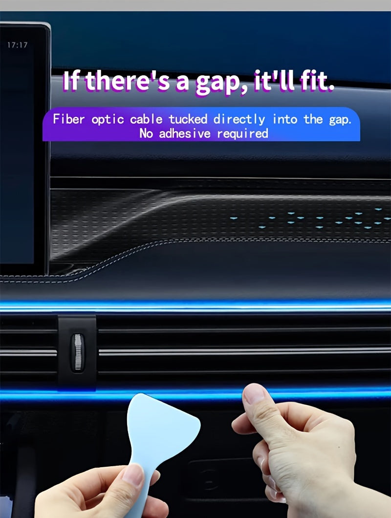 [APP Control LED Lights] RGB Car Accessories Neon Light With APP Control, 8-Color Changing (Dashboard + Roof Console), LED Car Lights, APP Application And USB Button With Voice Control RGB LED Automotive Ambient Lighting