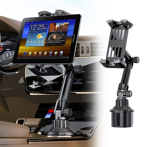 Sturdy Construction, Flexible Car Phone And Tablet Stand - Robust Cup Holder Mount, Accommodates 4-13 Inch Devices, Works with Most Cars, Firm Grip for Safe Driving, Vehicle Phone Holder