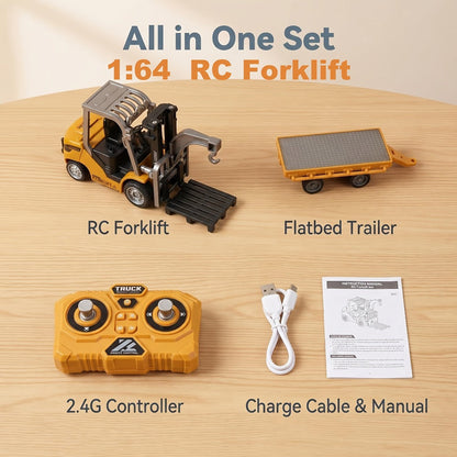 RC Construction Truck Toy 1:24 Scale Alloy Bulldozer Dump Truck & Excavator – 11-Channel Remote Control with Forward, Backward, Turning & Sound, Indoor Outdoor RC Toy Gift for Boys Girls