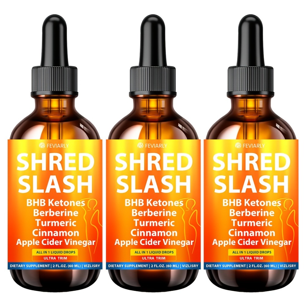 Lipo Slash 16-in-1 Weight Loss Liquid Drops for Women & Men with BHB Ketones Berberine Turmeric Apple Cider Vinegar Probiotics Cinnamon – Gut Health Curb Cravings Hunger Balance Orange Flavor