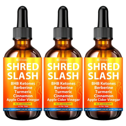 Lipo Slash 16-in-1 Weight Loss Liquid Drops for Women & Men with BHB Ketones Berberine Turmeric Apple Cider Vinegar Probiotics Cinnamon – Gut Health Curb Cravings Hunger Balance Orange Flavor