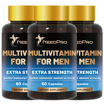 Men's Multivitamin 120 Capsules – Complete Daily Vitamin with Vitamin C, A, D, B6, B12, Zinc, Biotin & Folic Acid – Energy, Immunity & Exercise Support – Healthy Supplement for Men
