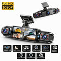Four-camera HD Dash Cam | 360° View + 3.6-inch Screen, Infrared Night Vision with Dynamic Lock Exposure, Loop Recording, Collision Lock, And Parking Detection