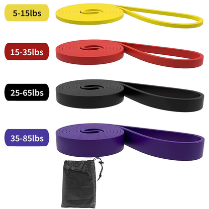 TPE Resistance Band Set with Storage Bag – Pull Up Assist, Stackable Medium Tension Bands for Muscle Training, Workout & Fitness Shaping for Gym, Home & Outdoor