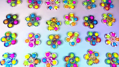 Fidget Spinners Bulk 32 Pack – Bubble Pop Sensory Spinner Toys for Kids Adults ADHD Anxiety Relief Classroom Rewards Birthday Party Favors Goodie Bag Fillers