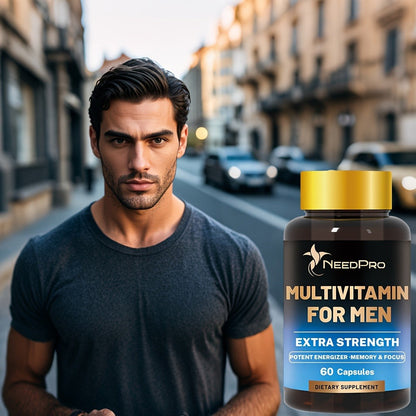Men's Multivitamin 120 Capsules – Complete Daily Vitamin with Vitamin C, A, D, B6, B12, Zinc, Biotin & Folic Acid – Energy, Immunity & Exercise Support – Healthy Supplement for Men