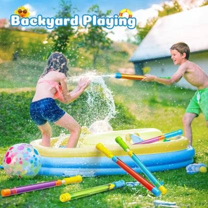 Water Polo Balls Bulk Set 80 Pack for Pool Games & 4-Piece Mini Water Gun Squirt Toy Kit – Summer Outdoor Water Play for Kids Boys Girls Ages 3+, Pool Party Beach Backyard Birthday Gift