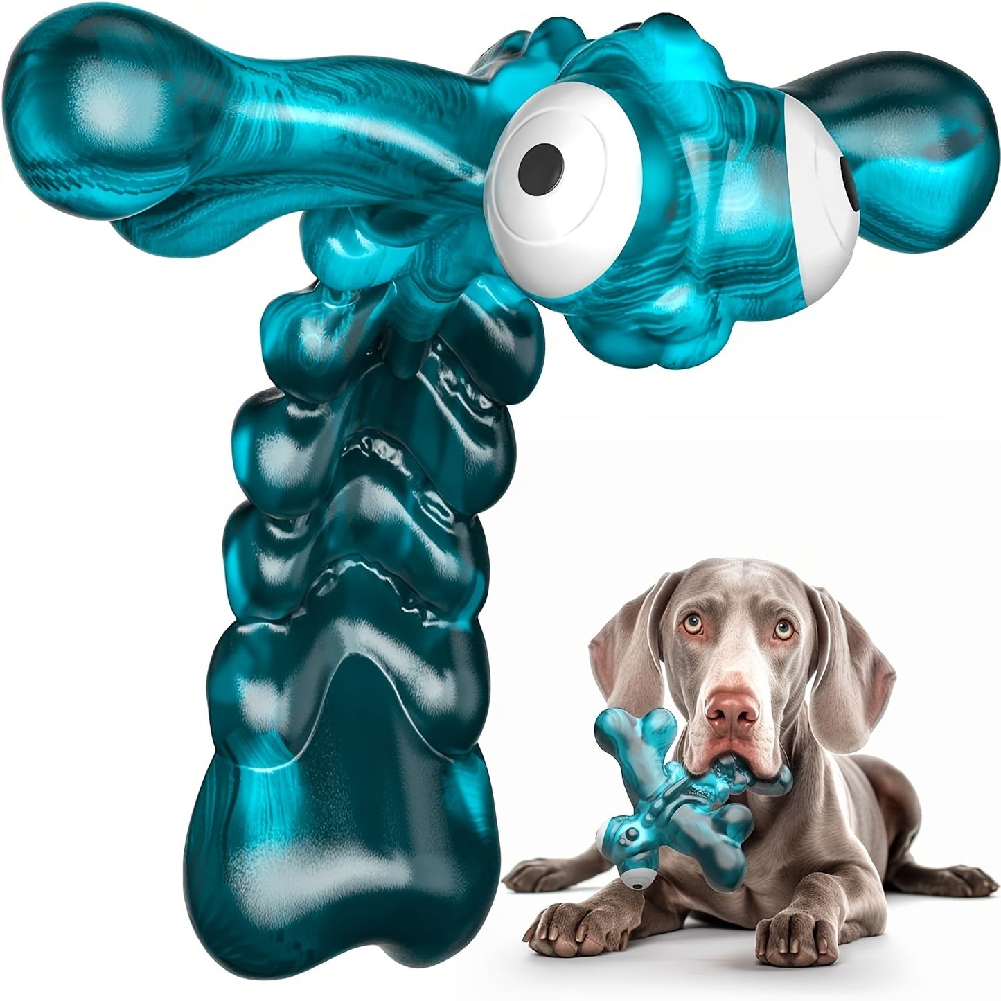 Interactive Dog Chew Toy Indestructible Nylon Bone for Aggressive Chewers - Bacon Flavor Durable Chew Toy for Large Medium Heavy Dogs, Dragonfly Design