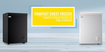Chest Freezer, Compact Mini Deep Freezer with 7-Level Temperature Control (-11.2°F to 50°F), Low Noise R600a Compressor, Removable Basket – 3.8 Cu Ft Upright Freezer for Dorm, Apartment, Garage & Home Kitchen