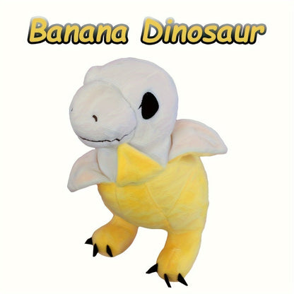 Banana Dinosaur Plush Toy 9.5 Inch Kawaii T-Rex Stuffed Animal — Cute Soft Squishy Dino Plushie for Kids Toddlers, Funny Unique Birthday Easter Christmas Gift for Boys Girls Dino Lovers