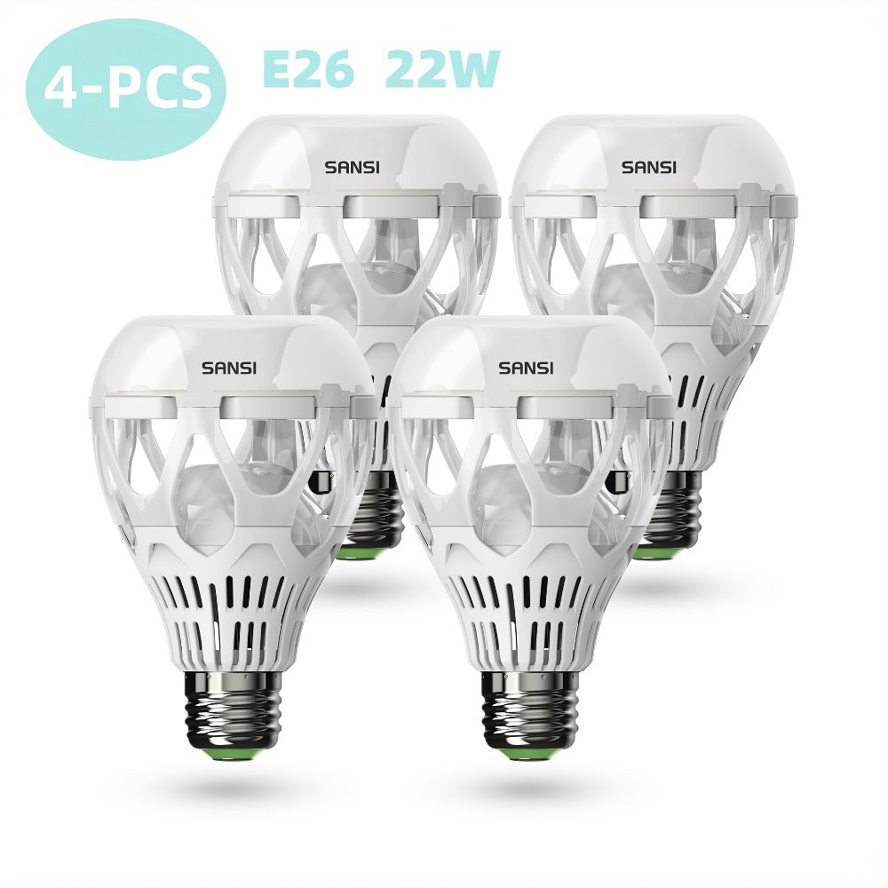 A21 LED Light Bulb 22W 3000 Lumens 200W Equivalent High Brightness Non-Dimmable – E26 Base 3000K Warm White & 5000K Daylight for Home Office Garage Workshop Indoor Lighting, 4-Pack