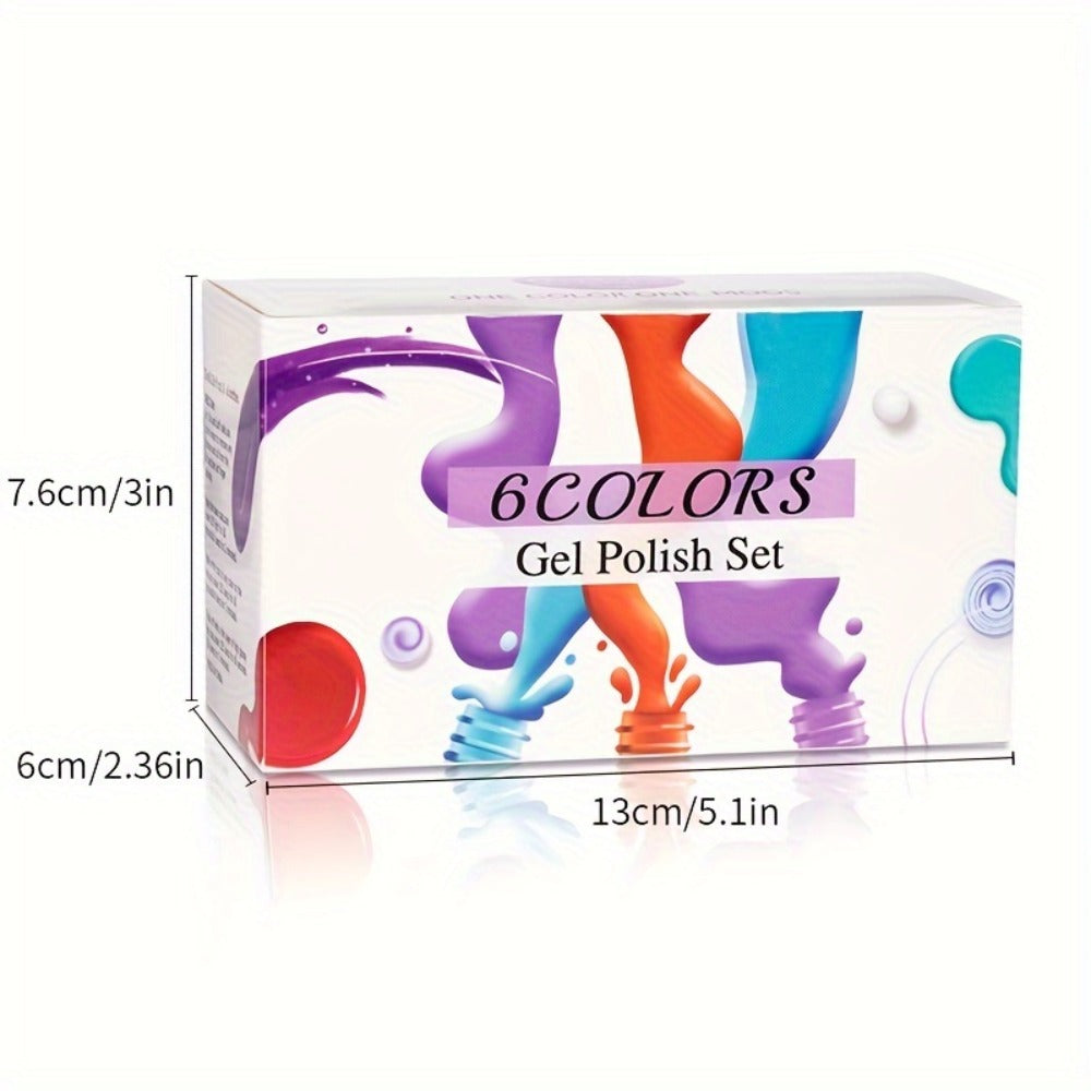 Cat Eye Gel Nail Polish Set 6Pcs 9D Aurora Magnetic Glitter Pearl Shell Effect – Soak-Off Semi-Permanent UV LED Gel Varnish Nail Art Kit for Home Salon Manicure Gift for Women