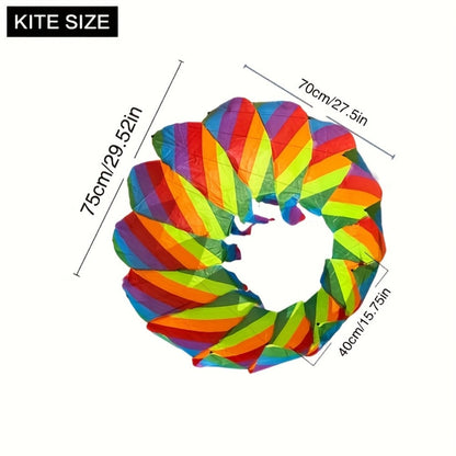 Rotating Lotus Tail Kite 3D Flower Basket Iridescent Kite for Kids Adults Outdoor Beach Park Flying Fun Easy to Fly Birthday Gift Boys Girls