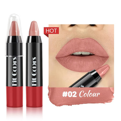 Squalane Crayon Lipstick Set 6 Pcs – Matte & Glossy Moisturizing Lip Pencil with Volumizing Formula, Long Lasting Easy Color Lip Liner for All Skin Types, Great Gift for Women