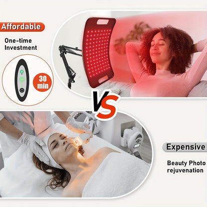 Red Light Therapy for Face & Body – 660nm Red Light & 850nm Infrared LED Lamp with Stand, Skin Rejuvenation, Anti-Aging & Pain Relief Device, Self-Care Gift for Women & Men, Birthday & Holiday Gift