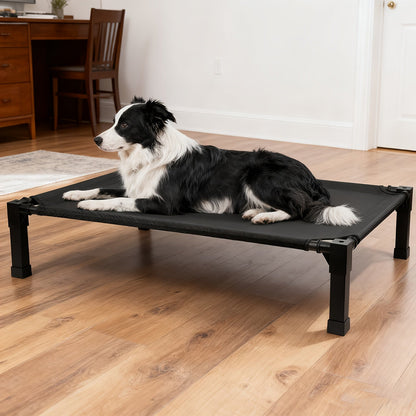 Elevated Dog Bed with Cooling Mesh & Metal Frame - Raised Dog Cot Bed with Washable Breathable Mesh, No-Slip Feet, Portable Dog Bed for Outdoor & Indoor Use, Available in 4 Sizes & 7 Colors
