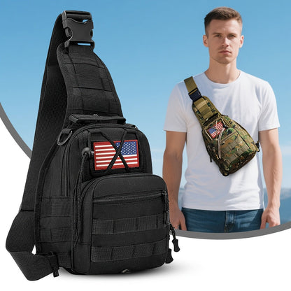 Tactical Sling Backpack Lightweight Military Shoulder Bag – Cycling, Sports, Travel & Daily Use, Zipper Closure, Available in Green, Black, Khaki, Desert, Grey & Jungle Camo