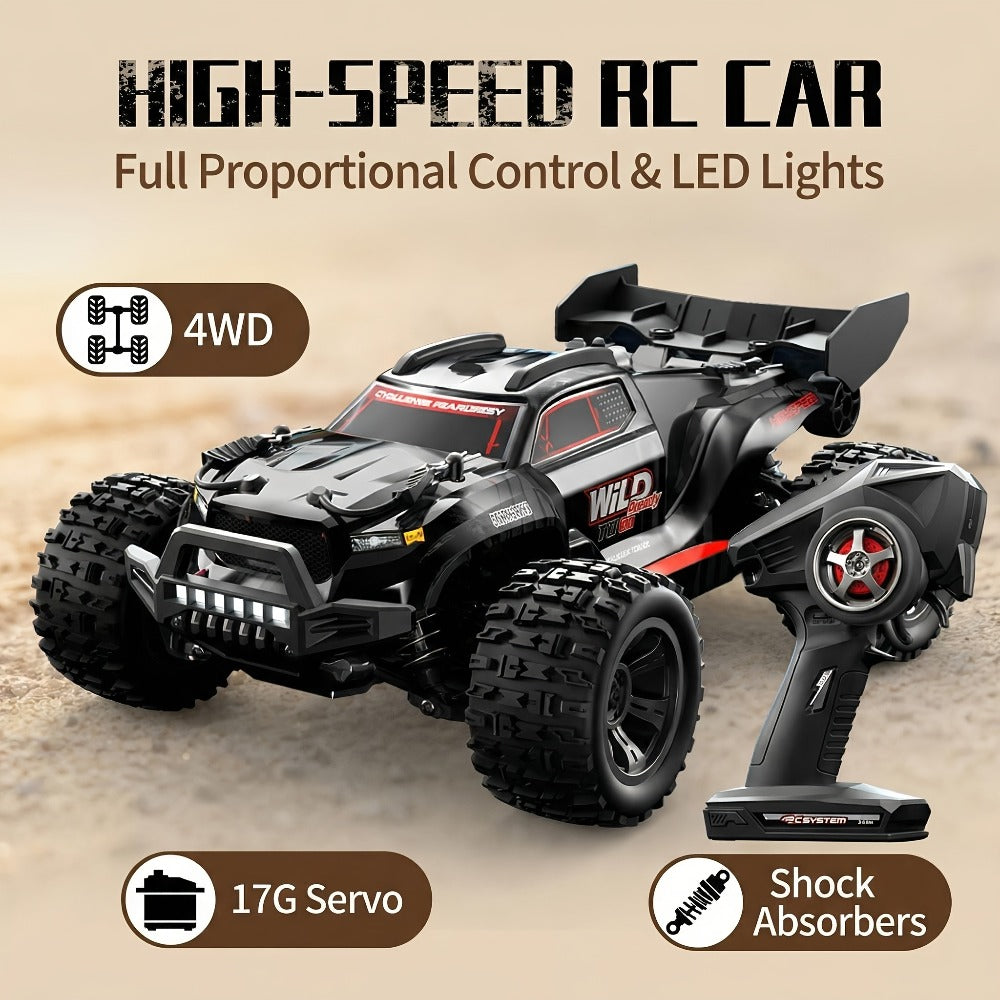 High Speed RC Off-Road Car 70KM/H Brushless Motor 1:14 1:16 Scale – 4WD All-Terrain Remote Control Monster Truck Dual Battery Option for Boys Kids Adults, Best Birthday Christmas Gift