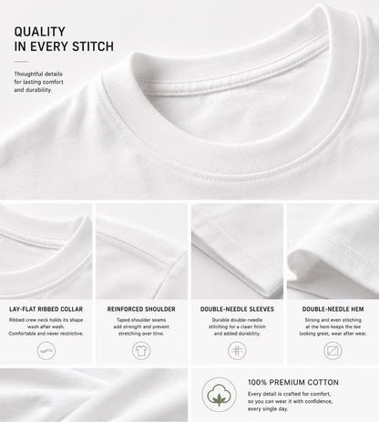 Men's Classic T-Shirt - Crew Neck Short Sleeve