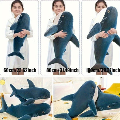 Shark Plush Stuffed Animal Mixed Colors – Cute Soft Shark Doll Couch Throw Pillow, Ocean Animal Toy Gift for Girls Kids Women Birthday Christmas Holiday