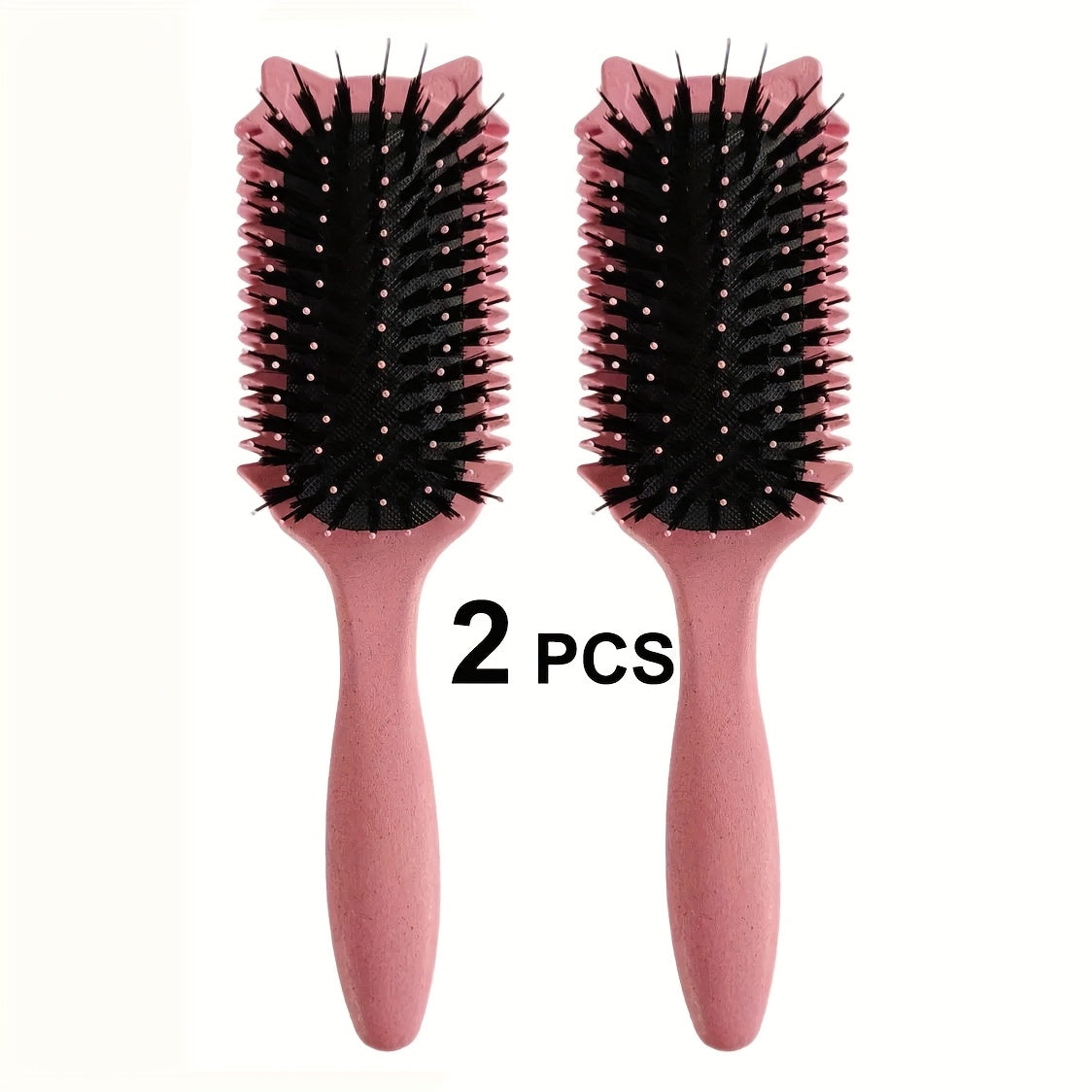 Detangling Brush for Curly Wavy Coily Hair 1 or 2 Pcs — Flexible Bristles Reduce Breakage & Frizz, Gentle Scalp Massage, Wet & Dry Use for 2B-4C Natural Hair Types