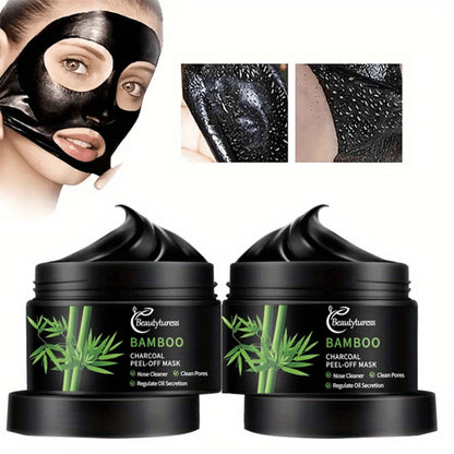 Bamboo Charcoal Clay Face Mask Deep Cleansing Pore Minimizing Oil Control Blackhead Remover Hypoallergenic Detox Mask for Men Women Oily Acne Congested All Skin Types