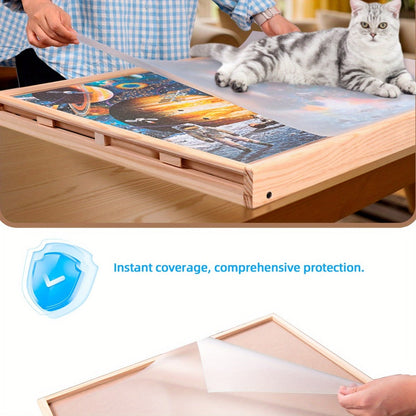 Foldable Puzzle Board Table with Legs – 29.9"x22" Elevated Wooden Jigsaw Desk, 4 Sorting Drawers, Back-Saving Ergonomic Design, Fits 1000 Pieces, Gift for Adults Seniors Puzzle Lovers