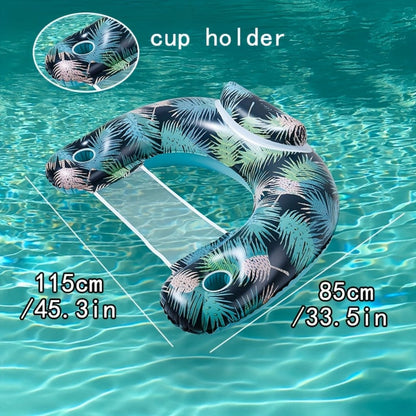 Inflatable Pool Float Chair with Cup Holder & Backrest for Adults – Striped Durable Water Lounge Float, 3-Color Set, 6-Pack or Single Options for Pool Lake River Summer Party