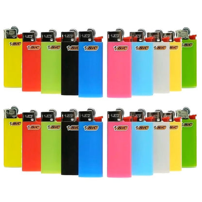 BIC Classic Pocket Lighters Bulk, Assorted Colors, Reliable Windproof Flame for Candles Fireplace Camping Grill, 4/6/8/10/20/25/50 Pack Value Set
