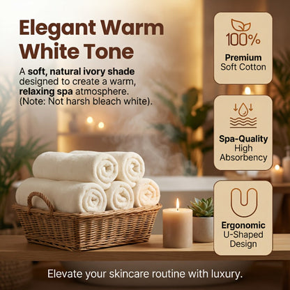 Microfiber Facial Towels 6 Pack – Professional Split-Fiber Esthetician Face Towels for Facials, Mask Removal & Spa, Ultra-Soft Reusable Face Cloths for Skincare Routine, Spa Steam Towels, Gift for Women
