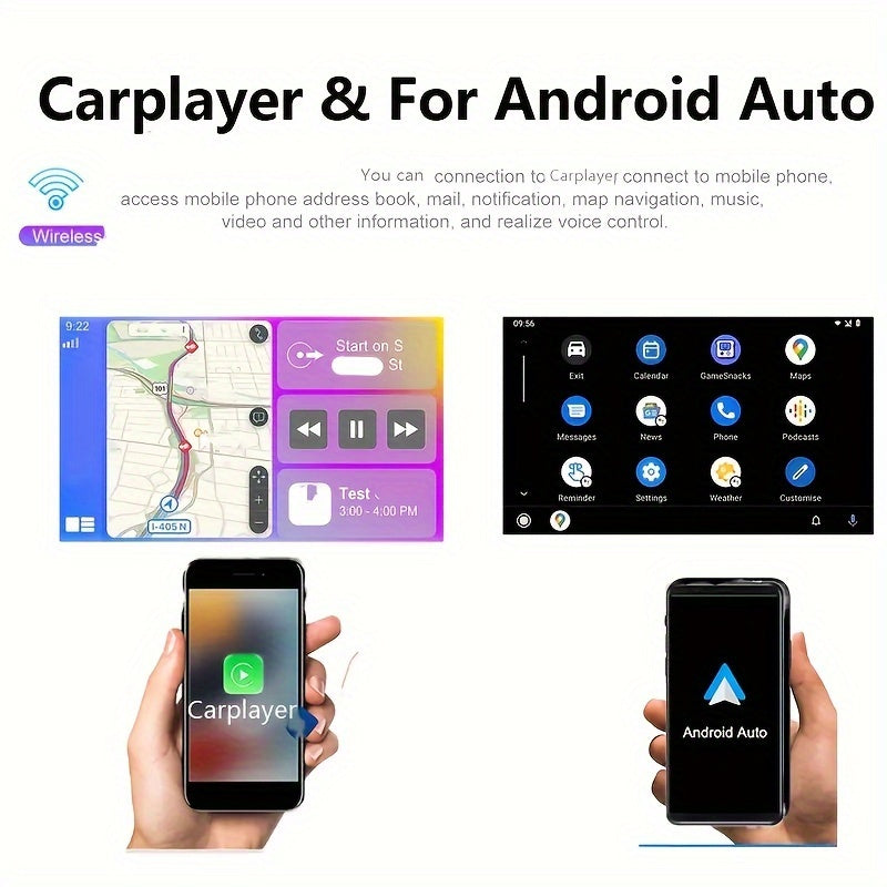 10.2-Inch Large Car Screen, Ultra-Clear. Supports BT Wireless to Phone for Carplay/Android Auto. Has Reversing Assistance, Music/Vid Entertainment, Navigation, Call Answering. Ideal for All Cars Like Sedans, Off-Roaders, Suvs, Rvs, Without Battery