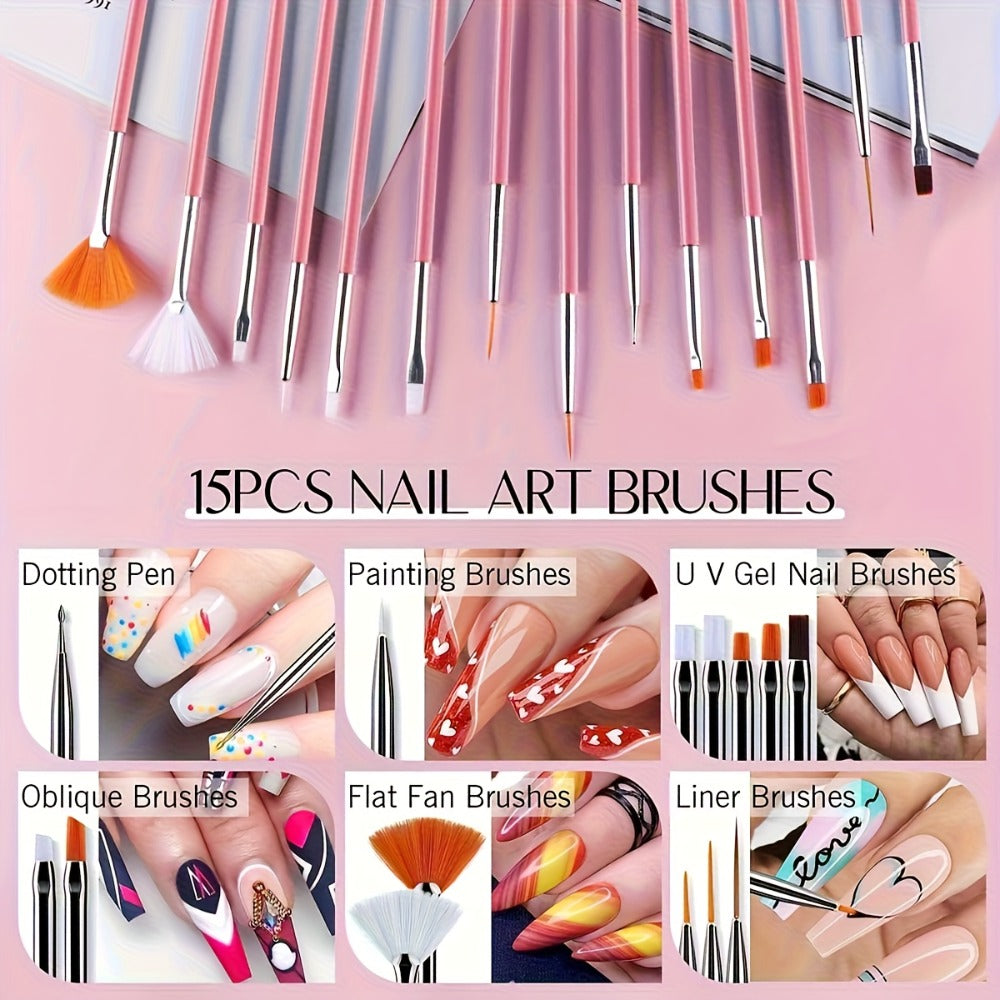 72-Piece Complete Nail Art Set with LED UV Lamp, Electric Nail Drill Pen, Gel Polish, Glue Drying Machine, Nail Polisher, Polish Brush Set, Finger Divider & Stainless Steel Manicure Tools – All-in-One Home Salon Kit for Women
