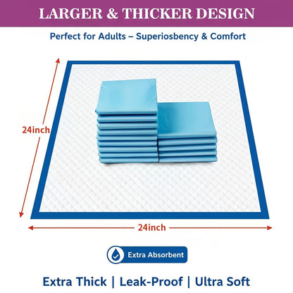 Dog Pee Pads Extra Large & 6X Thicker – Super Absorbent Puppy Training Pads, Quick-Dry & Leak-Proof, Odor Control, for Home & Camping, 50 / 100 / 200 Pads (23.62" or 28x34 Inch)