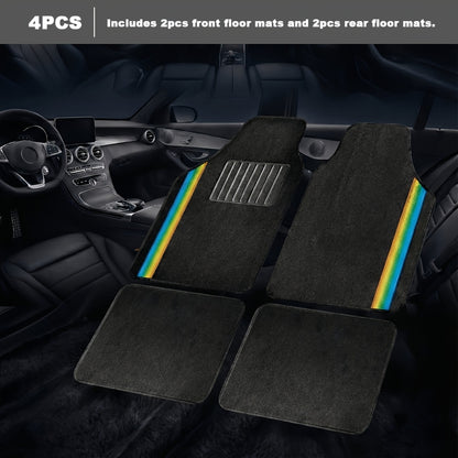 4/8pcs Set for Women Flash Crystal Car Floor Mats Sparkling Durable Waterproof Non-Slip Auto Foot Pads, Fashionable Car Interior Flooring And Carpeting, Easy-To-Clean Auto Interior for Cars, Universal Floor MATS, Christmas Present