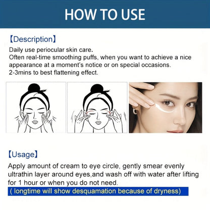 Caffeine Eye Gel 30g – Firming Under Eye Cream Reduces Puffiness Dark Circles Eye Bags Fine Lines Crow's Feet Smoothing Moisturizing Hypoallergenic All Skin Types Anti-Aging Eye Care 1.05oz