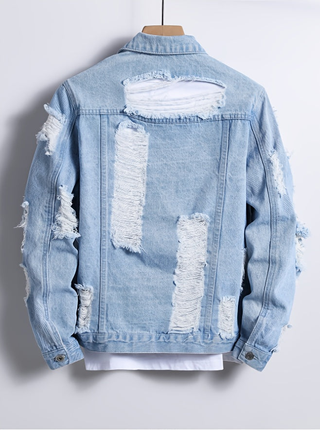 Men's Versatile Denim Pullover Coat