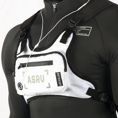 Lightweight Running Chest Bag for Men – Reflective Adjustable Vest Strap, Waterproof, Cycling Hiking Skiing Sports Pack