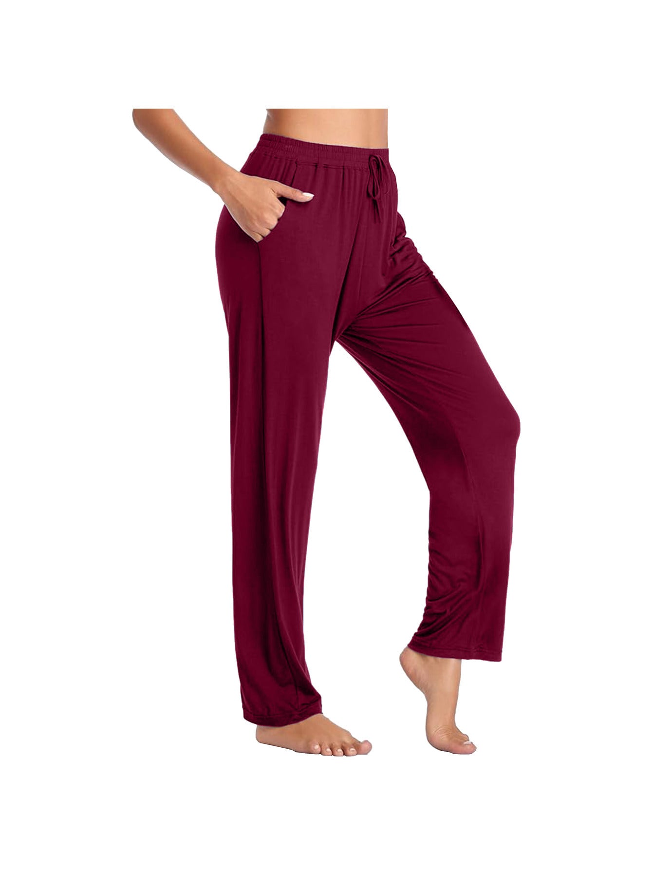 Women's Casual Pants - Drawstring Waist Relaxed fit