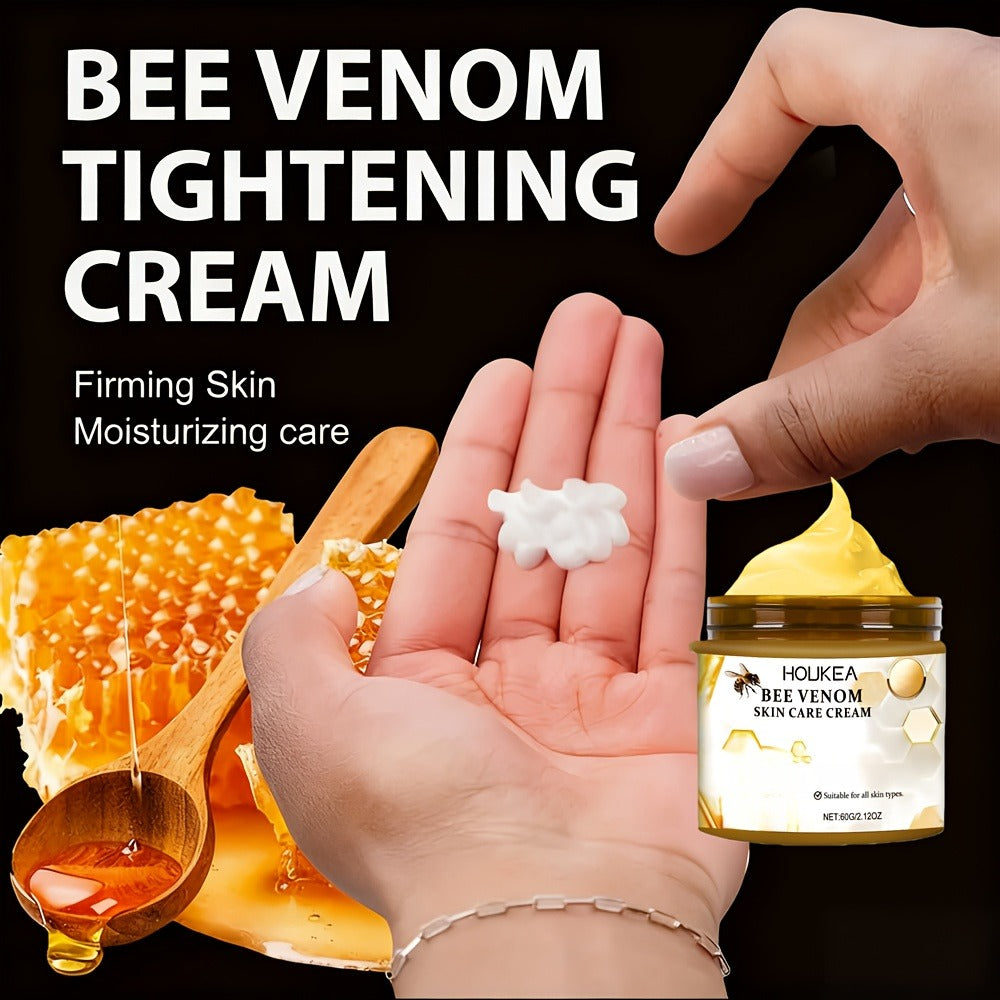 Body Firming Cream 3pcs Bee Venom Skin Tightening Moisturizer with Hyaluronic Acid for Neck Knees Legs Hands Long-Lasting Hydration Anti-Aging Body Lotion Daily Care Gift Set for Women