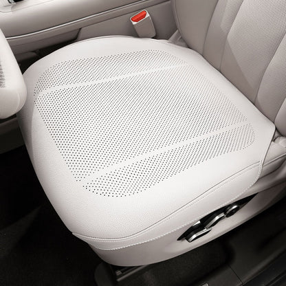 Nappa Leather Car Seat Cushion Full Surround – Non-Slip Breathable All-Season Seat Pad, Front & Rear Universal Fit for Cars SUVs, Luxury Interior Seat Cover